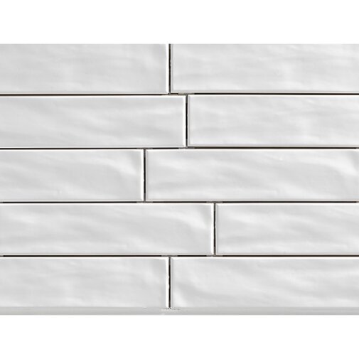 Organic Brick 3%2522 X 12%2522 Porcelain Subway Tile In Ice 